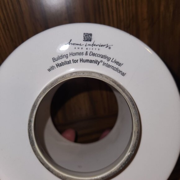 Home Interiors Candle Jar Topper Lampshade Flowers Butterfly Ceramic Spring - Picture 6 of 6